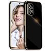 POUHYE Cover per Samsung Galaxy A52 4G/5G / A52S 5G Custodia Originale, Sottile Morbido Silicone Cover con Protezione Fotocamera, TPU Antiurto Protezione Case per Samsung A52 4G/5G / A52S 5G Nero