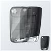 OFFCURVE Custodia Chiavi Trasparente Cover Chiave, Guscio Chiave Copri Chiavi Auto Telecomando per VW Volkswagen Golf 7 Variant Polo Tiguan Seat Leon Cupra Skoda Octavia Superb