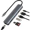 JESWO Hub USB C, 7 in 1 Adattatore USB C con HDMI 4K 60Hz, Gigabit Ethernet, 2 porte USB 3.0, lettore di schede SD/TF e PD Type C 100W, docking station USB C per iPad Pro e altri dispositivi