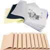 Emalla 35pcs Pelle Sintetica Tatuaggi e Carta Stencil Tattoo 15pezzi Pelle Finta per Tattoo e 20fogli Transfer Paper per Principianti e Artisti