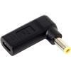 chenyang 5.5 * 2.5MM DC 19V a USB 3.1 Tipo C Adattatore USB-C Adattatore per emulatore PD ad angolo di 90 gradi