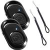 Lerkely 2 pezzi Bluetooth telecomando dell'otturatore della fotocamera, telecomando Bluetooth per telefono foto, telecomando Trigger Controller compatibile con sistema operativo e Android/telefono con cordino