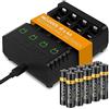 Venom Power Recharge - Stazione di ricarica con 10 batterie ricaricabili AA da 1000 mAh