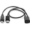 chenyang CY Cavo di ricarica da micro USB femmina a USB-C tipo C USB 3.1 e micro USB maschio splitter