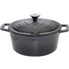 Elo 3362626 casseruola in ghisa smaltata antiaderente con coperchio, grigio classico, adatta al forno, pentola a cottura a induzione, 26 cm, 4,5 l, 4-6 persone