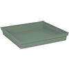 EDA - Sottovaso quadrato Toscana 40 cm - per vaso di fiori quadrato Toscana 50 cm - 40 x 40 x 5,9 cm - verde alloro