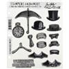 Stampers Anonymous Art Gone Wild Distinguished, grigio, rosso, grande