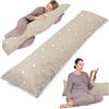 Totsy Baby Cuscino lungo per dormire sul fianco 145cm - supporto gravidanza ideale per il riposo notturno maternità e allattamento perfetto per letto e relax Oeko-Tex