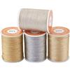 PH PandaHall Pandahall Filo intrecciato in poliestere da 30,6 yard da 1 mm con cavo metallico in 4 colori per perline corda per braccialetti e gioielli macramè artigianato