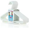HANGERWORLD 18 Grucce appendiabiti per bambini colore bianco - 29cm