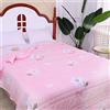 FANSU Copriletto Trapuntato Matrimoniale Singolo Elegante Reversibile Coperta Trapunta Primaverile Estivo Antipolveri Copri Letto per Camera da Letto (Fiore Rosa,170x200cm)