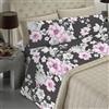 BANZAII TEXTILE INNOVATOR ONLINE Banzaii - Completo Lenzuola Matrimoniale In Microfibra Made In Italy Con Angolo h 30 cm Sally Nero