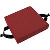 Waigg Kii Cuscini quadrati per sedie con fibbia antiscivolo, per sedie da pranzo, sgabelli, per giardino/interni/casa/cucina (40 x 40 x 8 cm, rosso)
