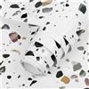 Arthome WALL DECOR Arthome Terrazzo Carta a contatto, 40cmx10m Carta da parati autoadesiva in granito, carta da parati rimovibile e adesiva per cucina, controsoffitto, fodera per scaffali, adesivo in vinile impermeabile