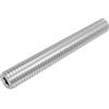 SECCARO Perni filettati con taglio ad anello, M5 x 40 mm, in acciaio inox V2A VA A2, DIN 916/ISO 4029, esagonali, 20 pezzi