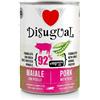 CT-TRONICS Disugual Cibo umido con verdure sano per cani, 6 lattine x 400 g (maiale con piselli)