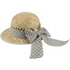 Miuno® Cappello estivo da donna in paglia naturale H51013, grigio., Einheitsgröße-L