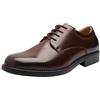 Bruno Marc Scarpe Uomo Eleganti Basse Vintage PU Stringate Derby Scarpe Oxford,Size 41.5,Nero/Pat,DOWNING-02
