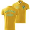 lepni.me Polo da Calcio da Uomo del Brasile con Nome e Numero | Bandiera Brasiliana Distintivo Maglia Personalizzata | Campionato Sudamericano 2024 (M Giallo Multicolore)
