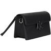 ARMANI EXCHANGE Borsa a tracolla nera da donna con patch metallica AX