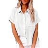 EODJXIO Camicie Elegante Donna Taglie Forti Maglia Intima Donna Cotone Girocollo t Shirt Donna Scollo v Cotone Lavoro Camicia Cotone Donna Manica Lunga Cardigan Donna Primaverile Lungo con Bottoni