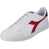 Diadora Scarpe Sneaker Uomo Modello TORNEO - 7 Colori (White/Red - 40 EU)