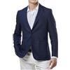 Evoga Uomo Giacca in Lino Sartoriale 100% Made in Italy Elegante (XL, Blu Scuro)