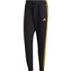 Adidas M 3S FL TC PT, Pantaloni da Ginnastica Uomo, Nero/Oro Semi Solare