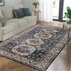 Auton Tappeto da soggiorno vintage, morbido, lavabile, stile orientale, tradizionale, stile vintage, per camera da letto, interni ed interni, decorazione della casa, ufficio, blu navy, 60 x 230 cm