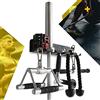 MEOLLO Supporto da parete per barra pesi in acciaio al 100% carbonio con 5 barre per il muscle building - MEOLLO