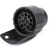 ETUKER Aadattatore di Traino da 7 pin a 13 pin, Convertitore Presa per Presa Rimorchio da 7 pin a 13 pin, Connettore Adattatore Elettrico Impermeabile 12V per Camion Camper Caravan