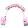 Eidyer bambini Anti-polso perso cinture di sicurezza, regolabile 1.5M/4.92ft Bambino Redini di sicurezza Guinzaglio Cinghia a mano Corda elastica Corda fluorescente e blocco di sicurezza (rosa)