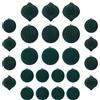KI Store 25 Pezzi Set palline di natale velluto Verde 6cm 8cm Ornamento decorazioni natalizie, Set di velluto vendi plastica