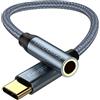 Froggen Adattatore jack USB C a 3,5 mm, connettore jack USB tipo C da 3,5 mm a adattatore cavo audio per cuffie stereo per Huawei P40/Galaxy DAC Chipset S21/21+/S21 Ultra/S20/S10/S9/Notes10