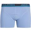 JACK & JONES Jacnolan Trunks 3 Pack Boxer a Pantaloncino, Silver Lake Blue/Confezione: Melange - Blue Melange, L Uomo