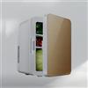 HCPZL Piccoli frigoriferi, mini frigorifero con ripiani rimovibili, elettrico in frigorifero portatile per camera da letto, camera, dormitorio, soggiorno, cucina, ufficio (colore: oro)