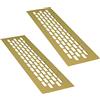 sossai® Griglia di ventilazione in alluminio - Alucratis (2 pezzo) | Rettangolare - dimensioni: 24,5 x 6 cm | Colore: oro | areazione