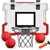 HYES Canestro Basket da Camera, Mini Canestro da Basket per Bambini, Set di Cestini da Basket per Interni ed Esterni con Pompe, 3 Palla, Adatto Essere Appeso Alle Porte, Giocattolo Sportivo