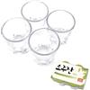 Love is Art Set di 4 bicchieri coreani per liquori, adatti anche per whisky, tequila e liquori, lavabili in lavastoviglie, in vetro trasparente, 50 ml