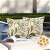 DecorMommt Copricuscini Impermeabili da Esterno 2 Pezzi Federe per Cuscini Decorativi Stampa Botanica Tropicale Quadrate per Divano Cuscini in Lino per Divano Sedie Picnic Camera da Letto