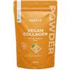 Nutri + Vegan Collagen Formation Support - Polvere Sostegno Formazione Collagene Peptidi di Collagene - con Acido ialuronico + Vitamina C per Pelle, Capelli, Unghie - 400 g Arancia