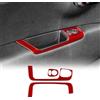 KUNGKIC Per Fiat 500 2008-2023 Abarth 595/595C 2012-2023 695 2017-2023 porta interna pannello di controllo auto vetro finestra interruttore di sollevamento consolle copertura in fibra di carbonio