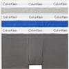 Calvin Klein Boxer Uomo Confezione da 3 Vita Bassa Low Rise Trunk Cotone Elasticizzato, Multicolore (Gry Htr Eiffle Tower Dazzling Bl), XL