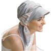 CAREBELL Cappello oncologico/Modello Amalfi/Design Mediterraneo Perla/Chemioterapia e Alopecia/Tessuto di Bambù/Confortevole e traspirante/Perdita di Capelli