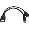 chenyang Cavo OTG Micro USB con alimentazione USB per Phone I9100 I9300 I9220 9250