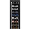 AlightUp - Scarpiera ingresso armadio scarpiera tela pieghevole trasportabile 10 strati scarpiera con coperchio 30 paia con cerniera colore grigio 58 x 29 x 160 cm