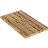 Inbagno Mensola sospesa per lavabo d'appoggio 80 cm in Legno Rovere Naturale H 3,8 cm, in Diverse Misure e Finiture, Linea