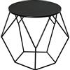 homcom Tavolino da caffè Salotto Design Nordico Minimalista Geometrico Ampio Piano, Acciaio, 54x54x44cm