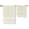 LARA MORADA - Set Asciugamani Bagno Viso E Bidet, 1+1 in Spugna, Tinta Unita, 1 Asciugamano Viso + 1 Asciugamano Ospite, in Morbida Spugna IDROFILA, 100% Cotone 100%, Panna