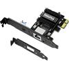 GigaPlus Scheda di rete PCIe da 2,5 Gb, scheda di interfaccia Ethernet GiGaPlus da 2500 Mbps, con Realtek RTL8125B, Wake on LAN, NIC da 2,5 G compatibile con Windows/Linux/MAC OS